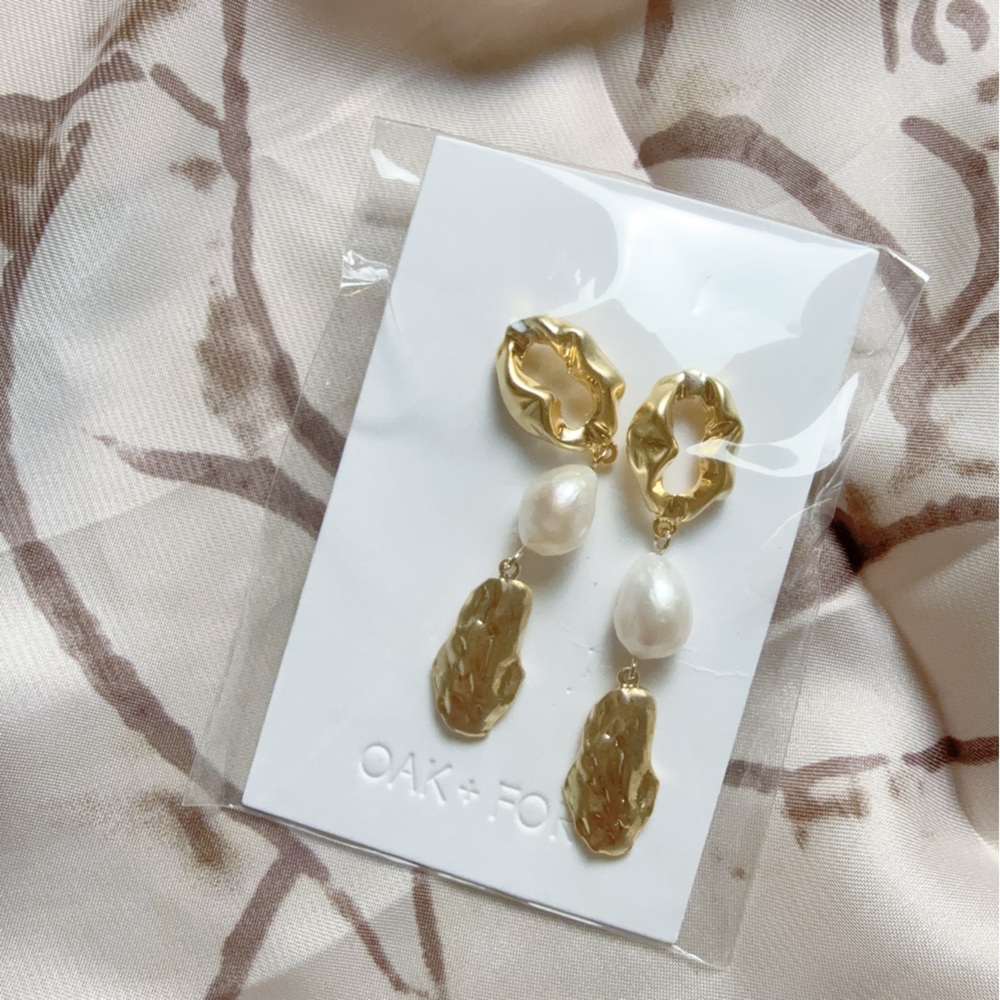 Oak fort earrings 7611-gold os